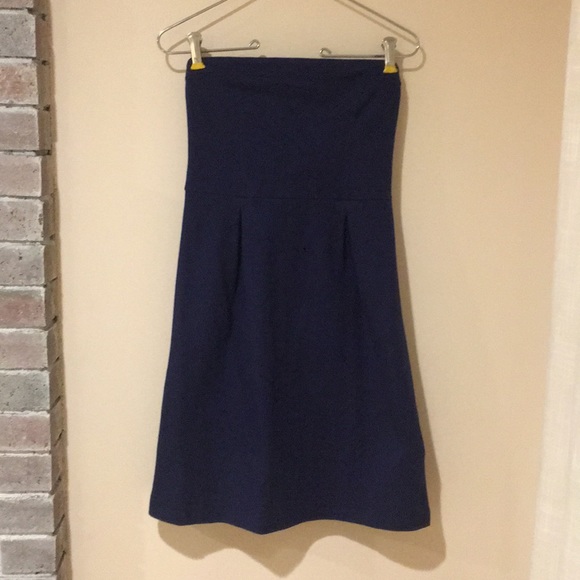 Navy strapless dress - Picture 1 of 3